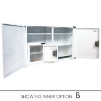 CMED403 medicine cabinet with internal controlled drugs cabinet option B