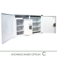 CMED403 medicine cabinet with internal controlled drugs cabinet option C