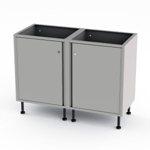 Stainless Steel Double Door Base Unit