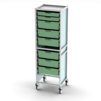 Double Height CareKart | 4 x 80mm, 5 x 160mm Drawers | CK119